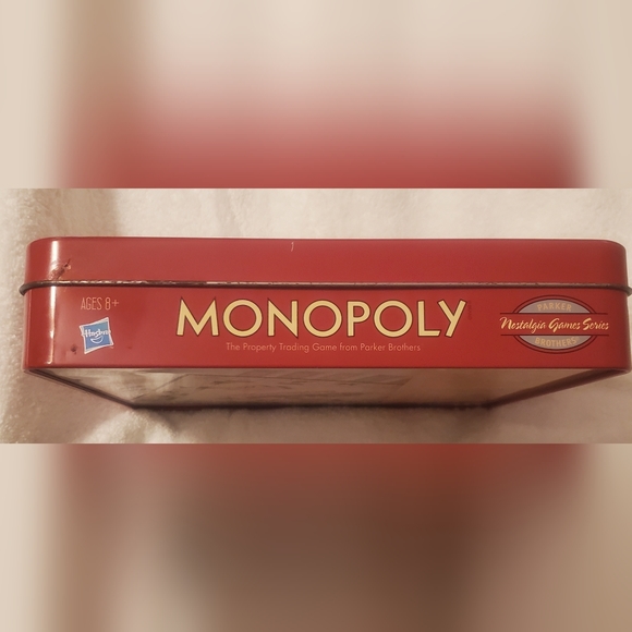 MONOPOLY Nostalgia Game Series Hasbro 2009 Rare Red Tin Box Complete Board Game - Picture 5 of 7